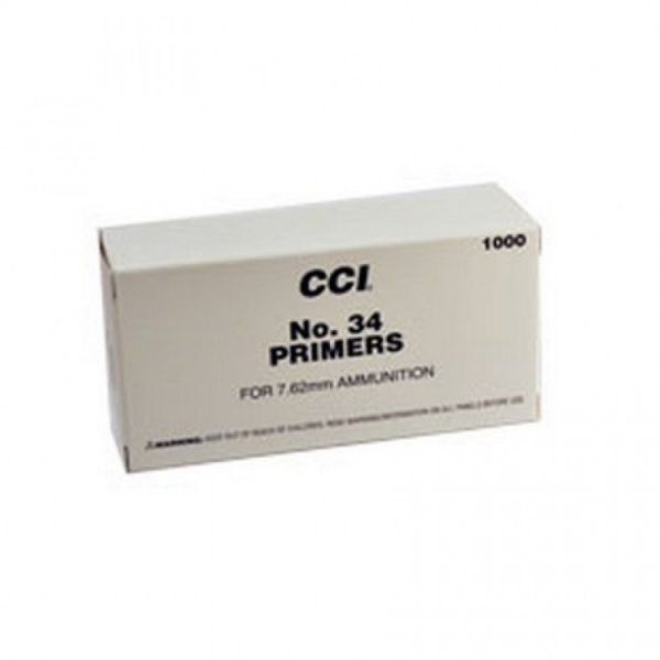 CCI No. 34 – 7.62 NATO-Spec Large Military Rifle Primers | 1,000 Count